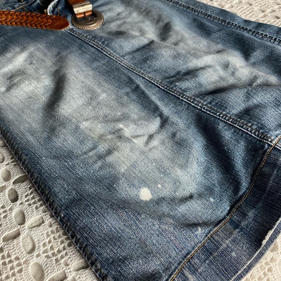 CATO GIRLS DISTRESSED JEAN SKIRT WITH SLIT  10 - Picture 2 of 6